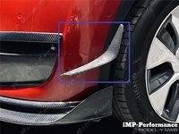 car accessories carbon fiber imp performance style front bumper canards fit for 2020 2022 tesla model y canards