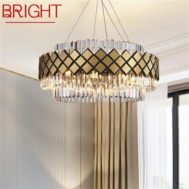 

BRIGHT Pendant Light Postmodern Luxury Crystal Lamp Fixture Decorative For Home Dining Living Room