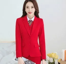 Office Ladies Pants and Blazers Spring Autumn Work Wear Pant Suit Women 2 Piece Set Pantsuit Slim Grey Red Purple Trouser Suits | Женская