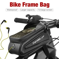 bike frame bag 7 inch waterproof shockproof bike pouch bag bicycle large capacity storage bag for cycling bike accessories