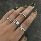 4 шт. Модные кольца-бабочки с бриллиантами для женщин и мужчин, пара колец для влюбленных, набор колец дружбы, помолвки, свадебные открытые кольца, ювелирные изделия 2021 года