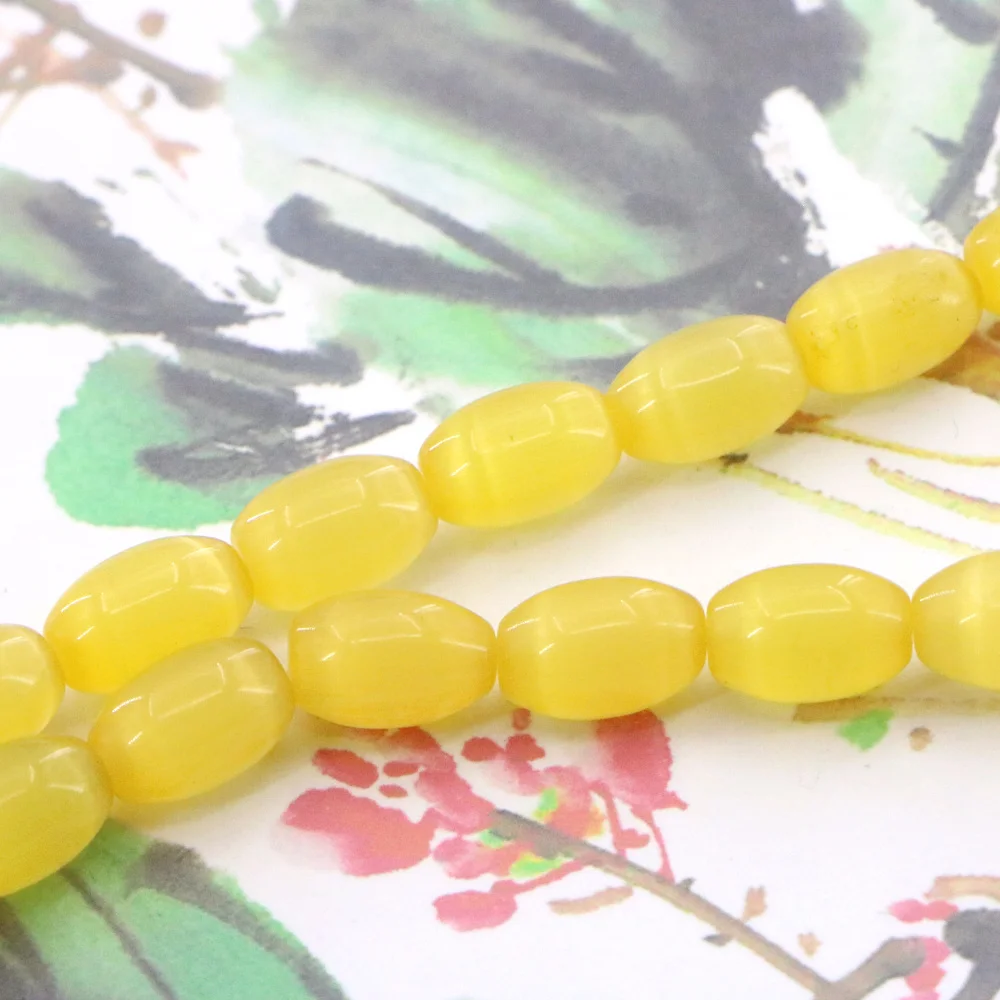 8x12 мм рисовое золото мексиканский кошачий глаз опал камень жасперы свободные