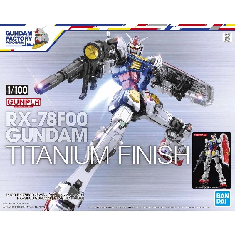 Фото Детские сборные игрушки Bandai, модель робота Gundam Base Limited GYF RX78F00 Gundam с титановой отделкой, коллекционные аниме экшн-фигурки №5
