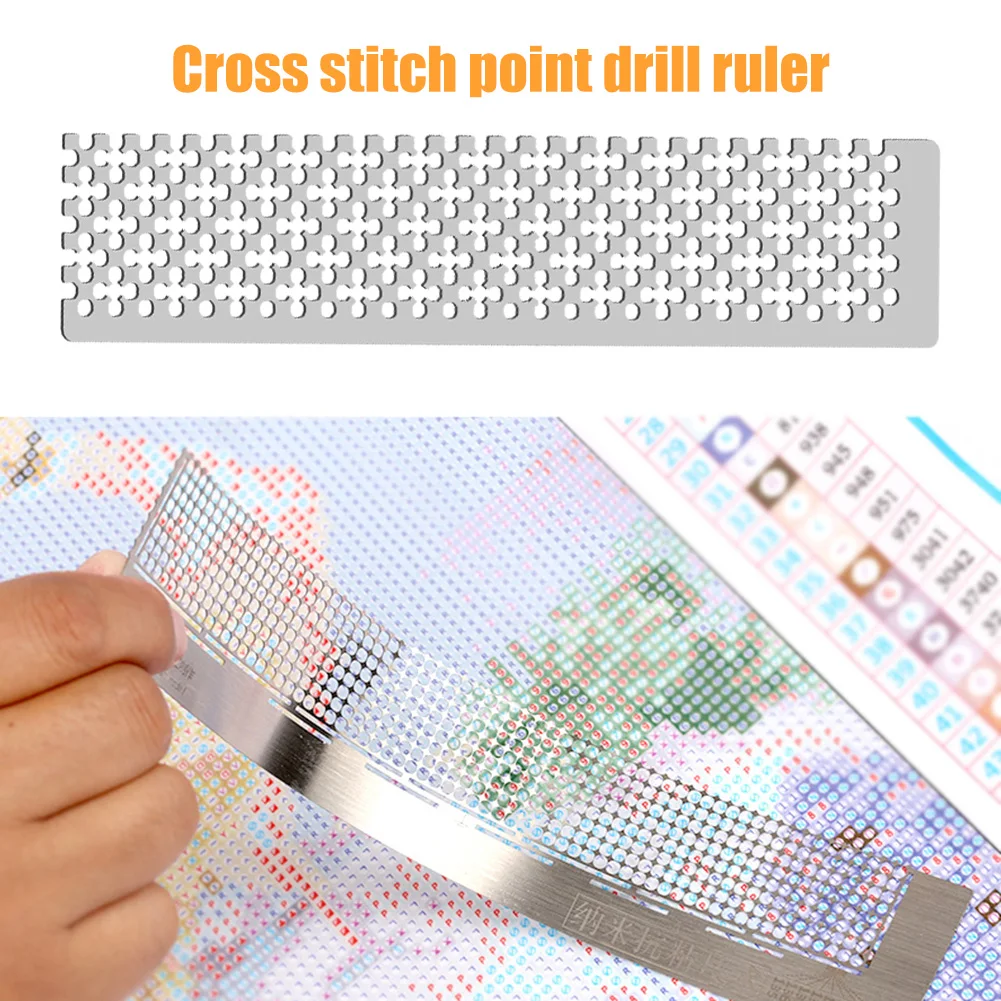 

DIY Diamond Painting Tools DIY Craft Cross Embroidery Square Round Drill Cross Stitch Eco-friendly Point Drill Net Ruler