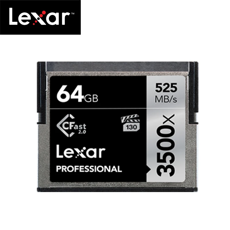 Lexar 64 Гб/128 ГБ/256 ГБ/512 ГБ/525 МБ/с./с Запись 445 CFast 2 0 карта памяти 3500x соответствует vpg 130