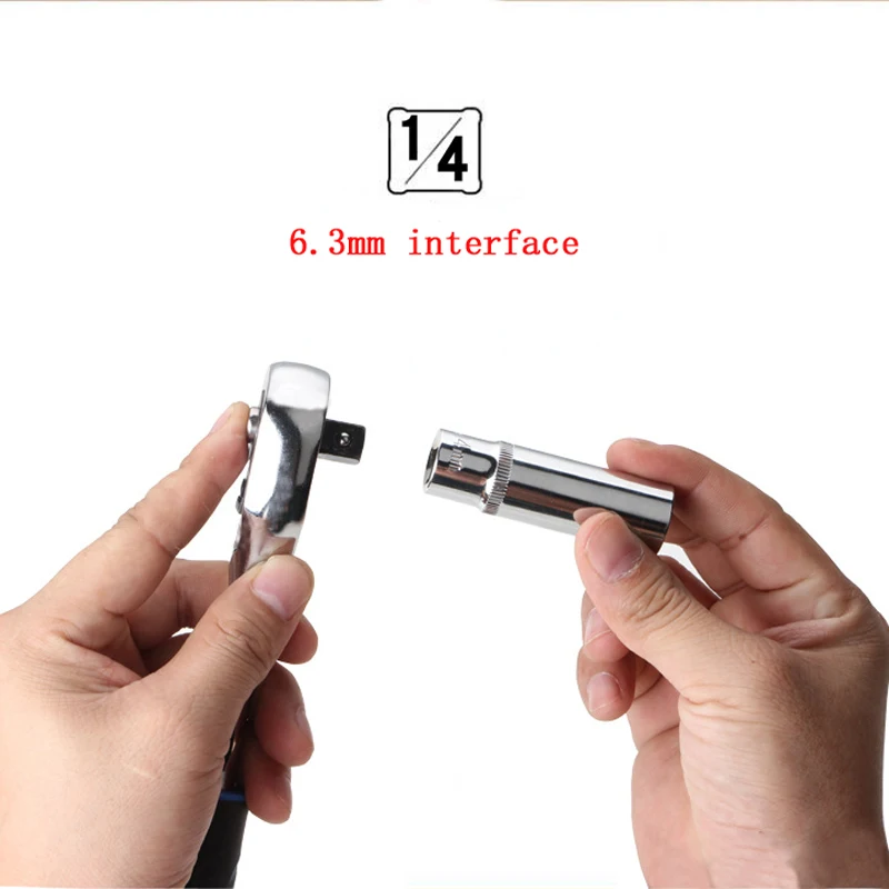 Высококачественный Набор торцевых гаек 1/4 длинные гнезда 4-14 мм глубокие торцевые