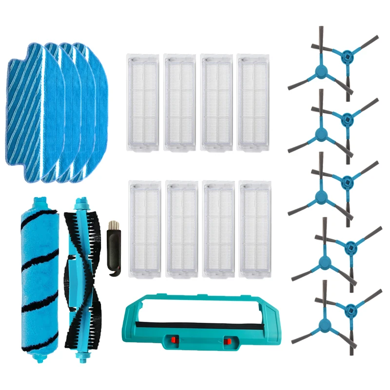 

Основная роликовая щетка, HEPA фильтр, боковые щетки, тряпка для швабры, для пылесоса Cecotec Conga 3690, пылевые фильтры, тряпка, запасные части