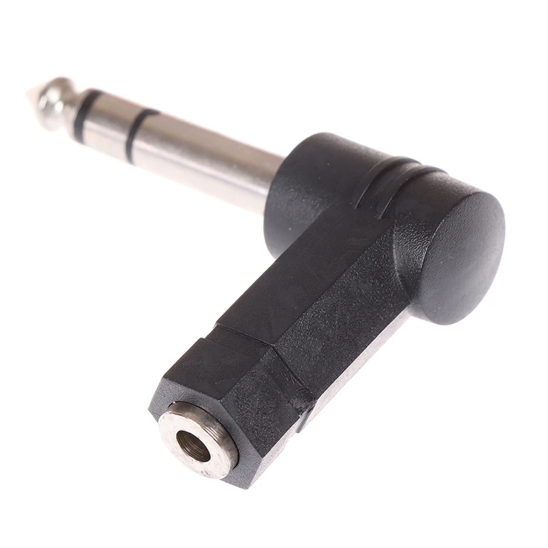 

90 Degrees 3.5 to 6.35/6.5mm 1/4" Mono Jack Stereo Speaker Audio Adapter Plug 3.5mm TRS Connector Converter AUX Headphone Cable