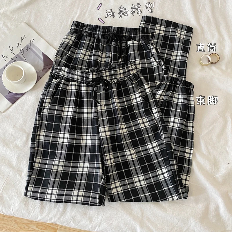 Женские клетчатые брюки JMPRS с высокой талией черные белые модные женские