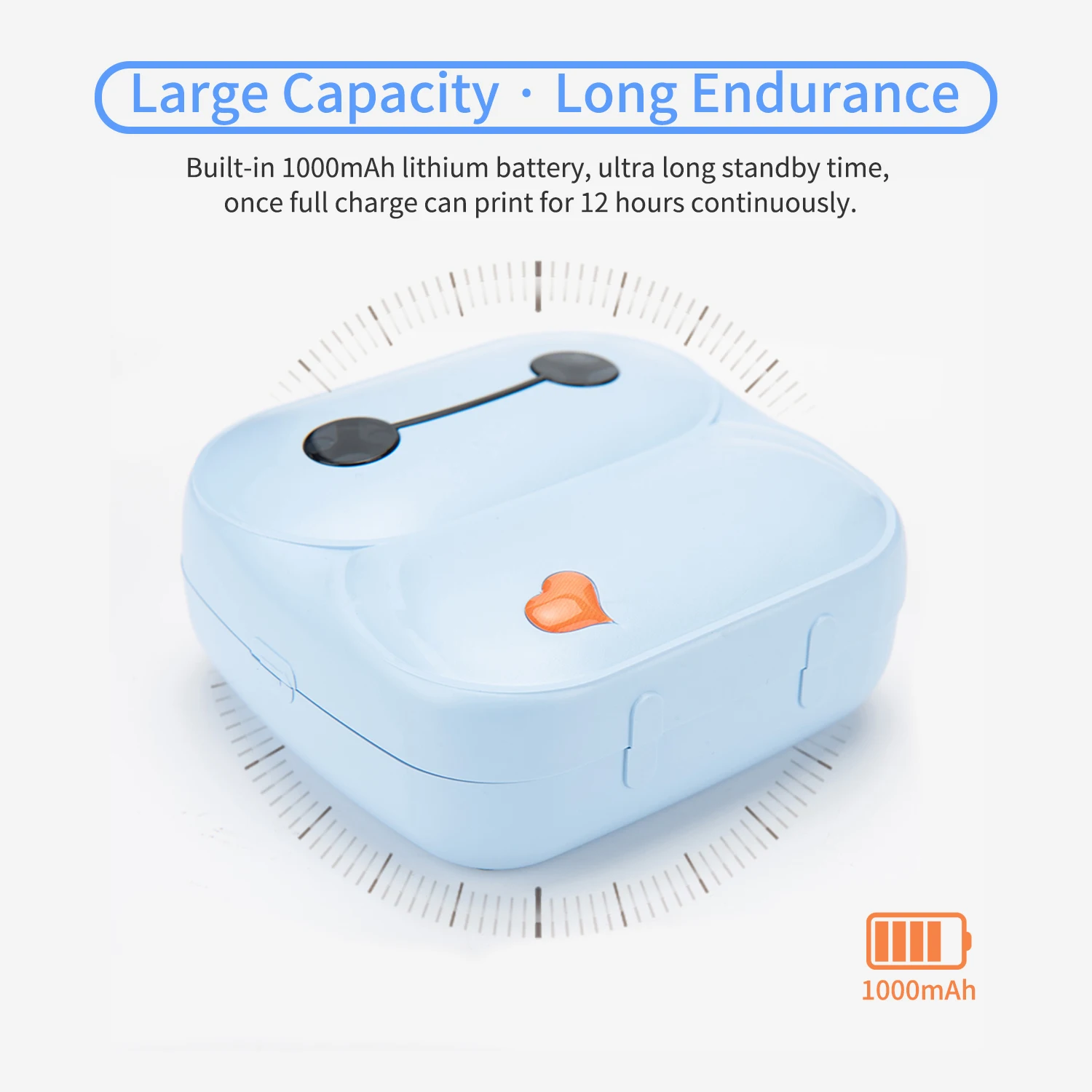 Карманный мини-принтер портативный термопринтер 203 точек/дюйм BT беспроводное