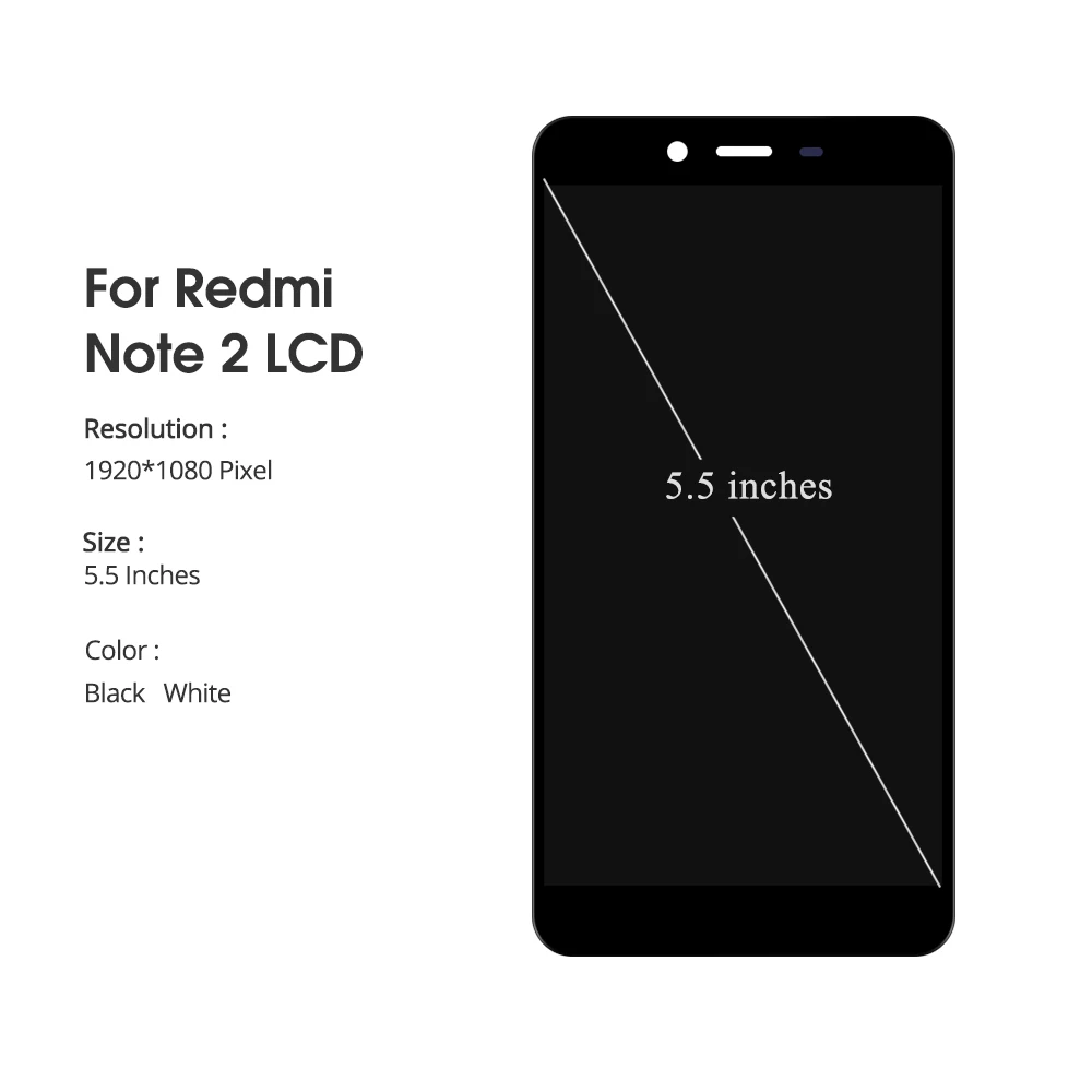 AAA Качество ЖК экран для Xiaomi Redmi Note 2 дисплей сенсорный Замена Hongmi дигитайзер