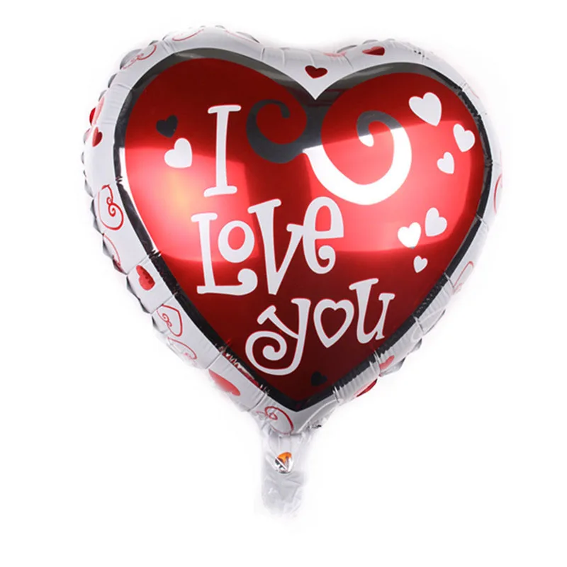 F13 1 шт 18 дюймов в форме сердца I Love You фольгированные шары сердце Свадьба День святого Валентина гелиевый воздушный шар Globos вечерние украшения - Цвет: F13