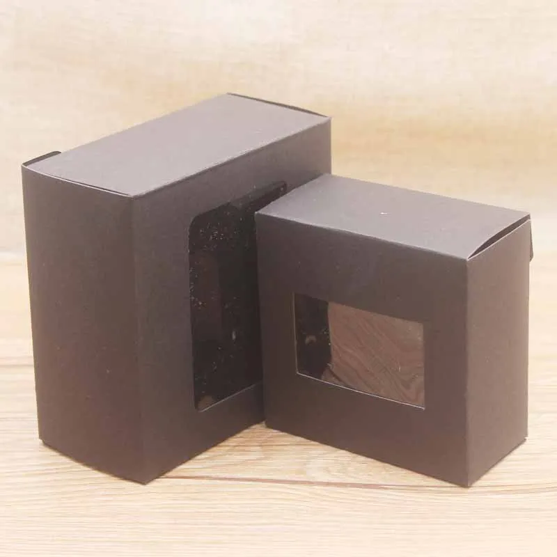 20 шт. Подарочная коробка для поделок из крафт бумаги/черной/белой бумаги посылка