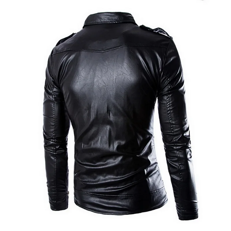 Мужская приталенная белая кожаная мотоциклетная куртка новая мужская верхняя