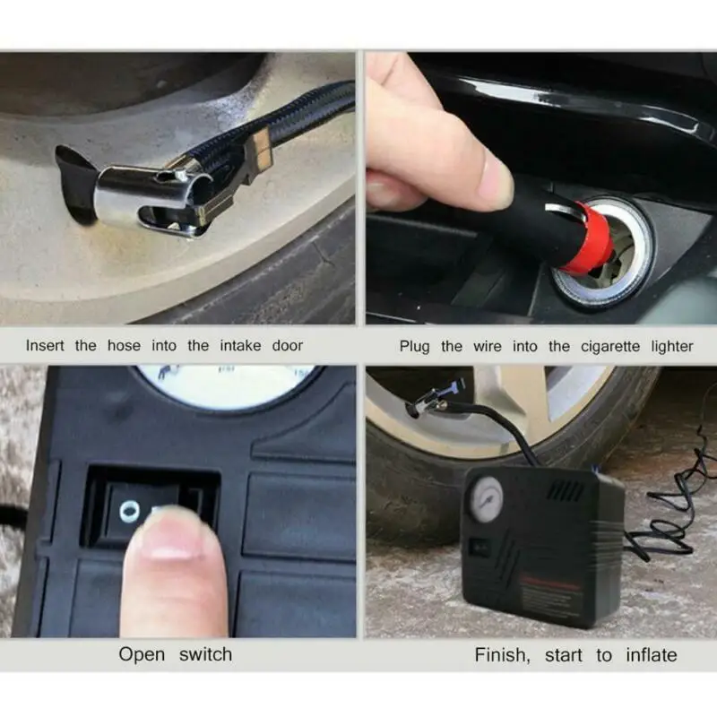 1 * шиномонтажный насос 12 В портативный автомобильный воздушный Авто