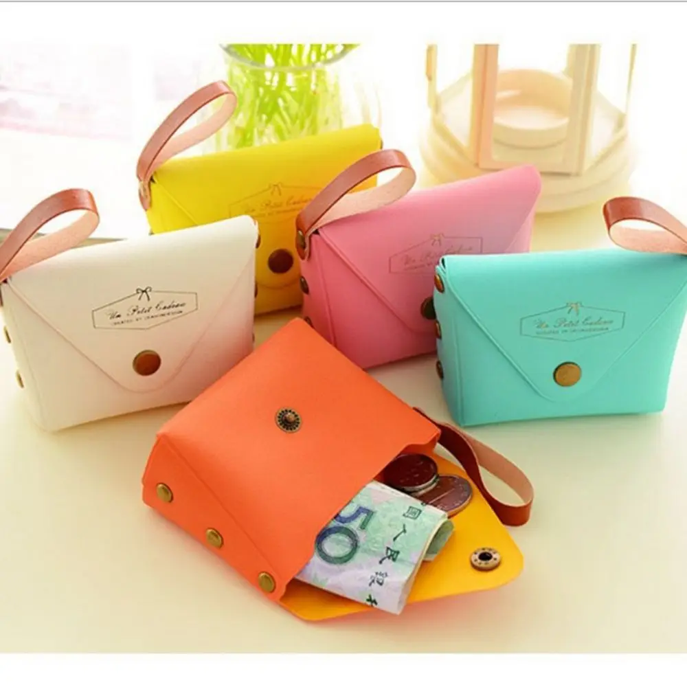 Лидер продаж 2020 Модный женский простой кошелек карамельного цвета для монет типа