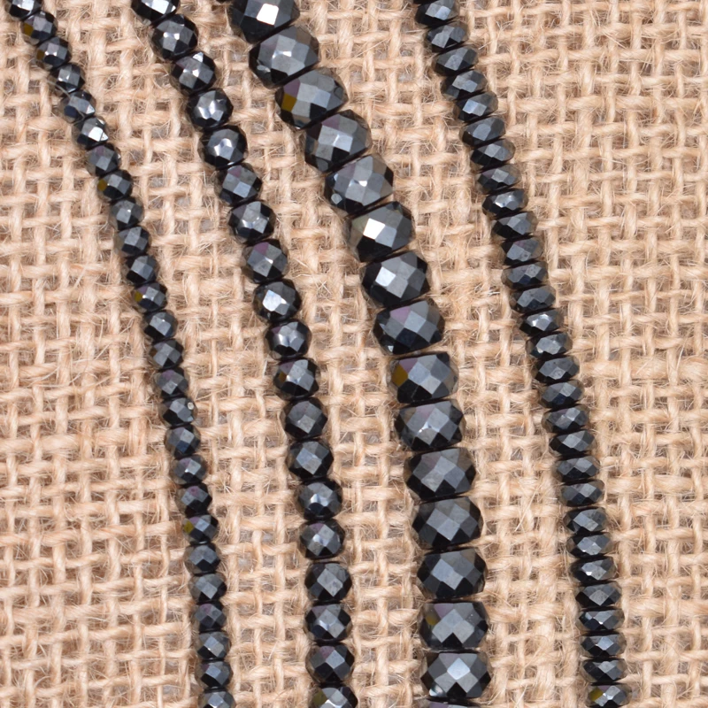 Специальные квадратные черные гематитовые бусины из натурального камня плоские