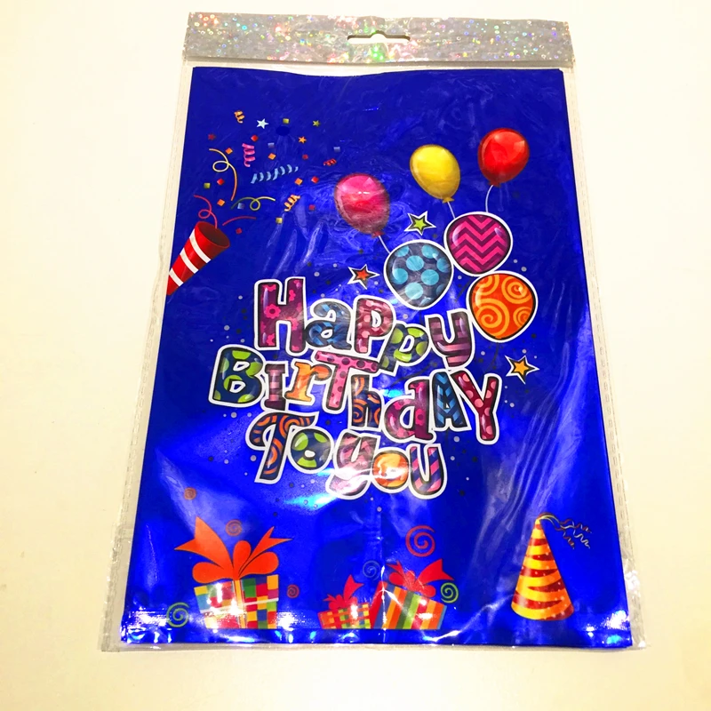 B3-blue 10 шт. 17x25 см алюминиевый пластиковый пакет с ручками для дня рождения, рождественской вечеринки, свадьбы, утолщенный бутик, подарок, посылка для покупок - Цвет: B3-blue