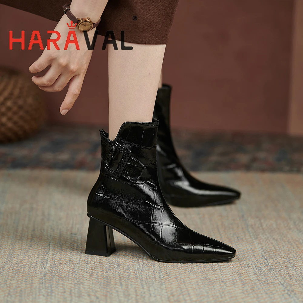 

Ботильоны женские из лакированной кожи, на высоком каблуке, с острым носком