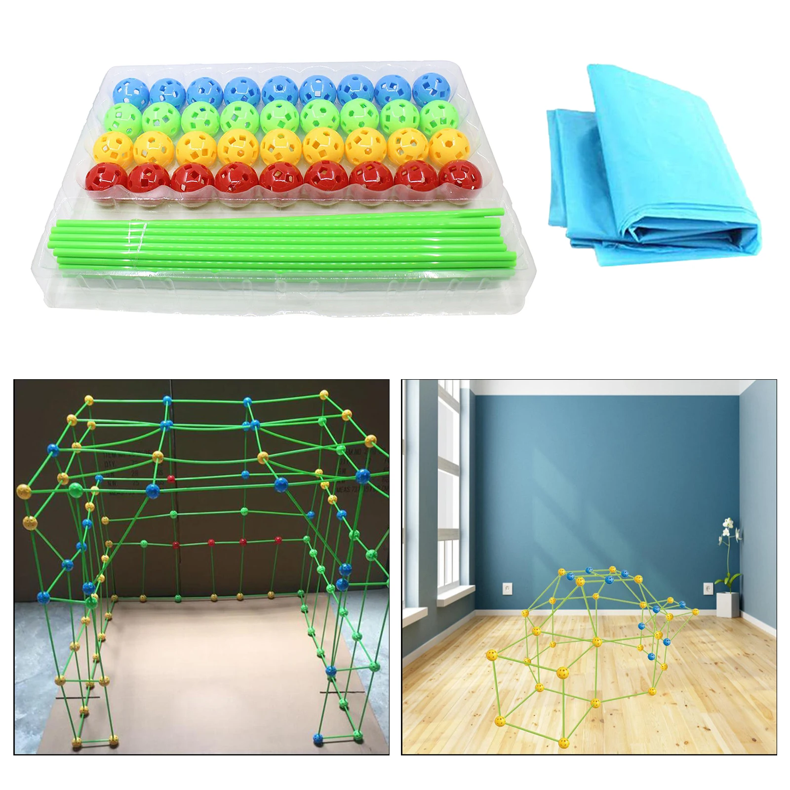 

87x Creative Fort House Building Kits DIY Castles Tunnels Tower Learning Toy