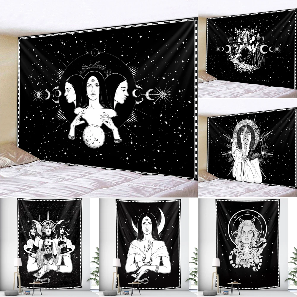 

Tarot Divination Home Decoration Witchcraft Tapestry Mandala Wall Decoration Hippie Bohemian Decorative Sheet Sofa Blanket