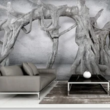 Papel де parede 3d стерео художественное чувство корня дерева