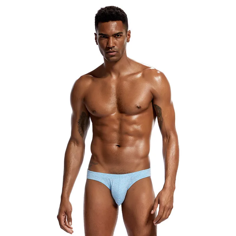 Best price health U convex men's briefs color cotton low waist large bag sexy solid panties underwear size male |
