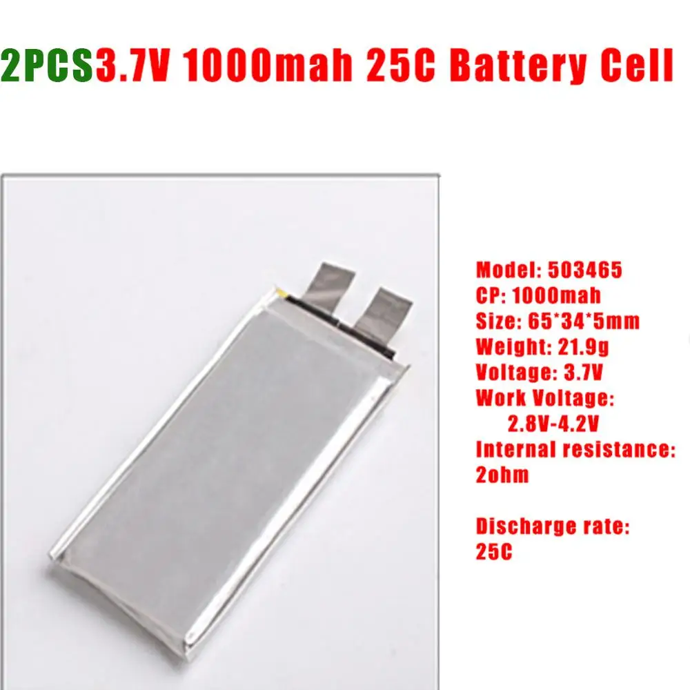 GTFDR 11,1 v 5200mah 50C 3s max 100C 3,7 V 1000mah 25C max60C запасные части для радиоуправляемого дрона traxxas - Цвет: 2PCS3.7V 1000mah
