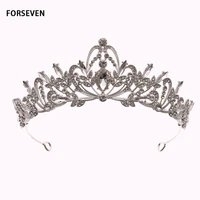 sliver rhinestone hair crown tiara wedding crown bridal tiara diadem accessories for woman hair accessories 2021 hair jewelry