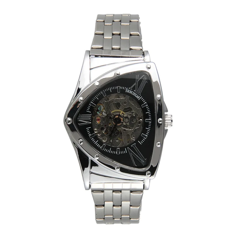 

Men's Business Fashion Hollow-out Triangle Automatic Mechanical Watch Leisure Creative Men's Waterproof Watch