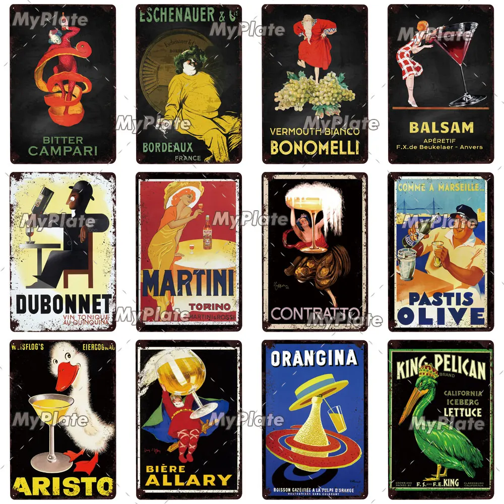 Винный металлический знак винтажная фототабличка Настенный декор для бара клуба