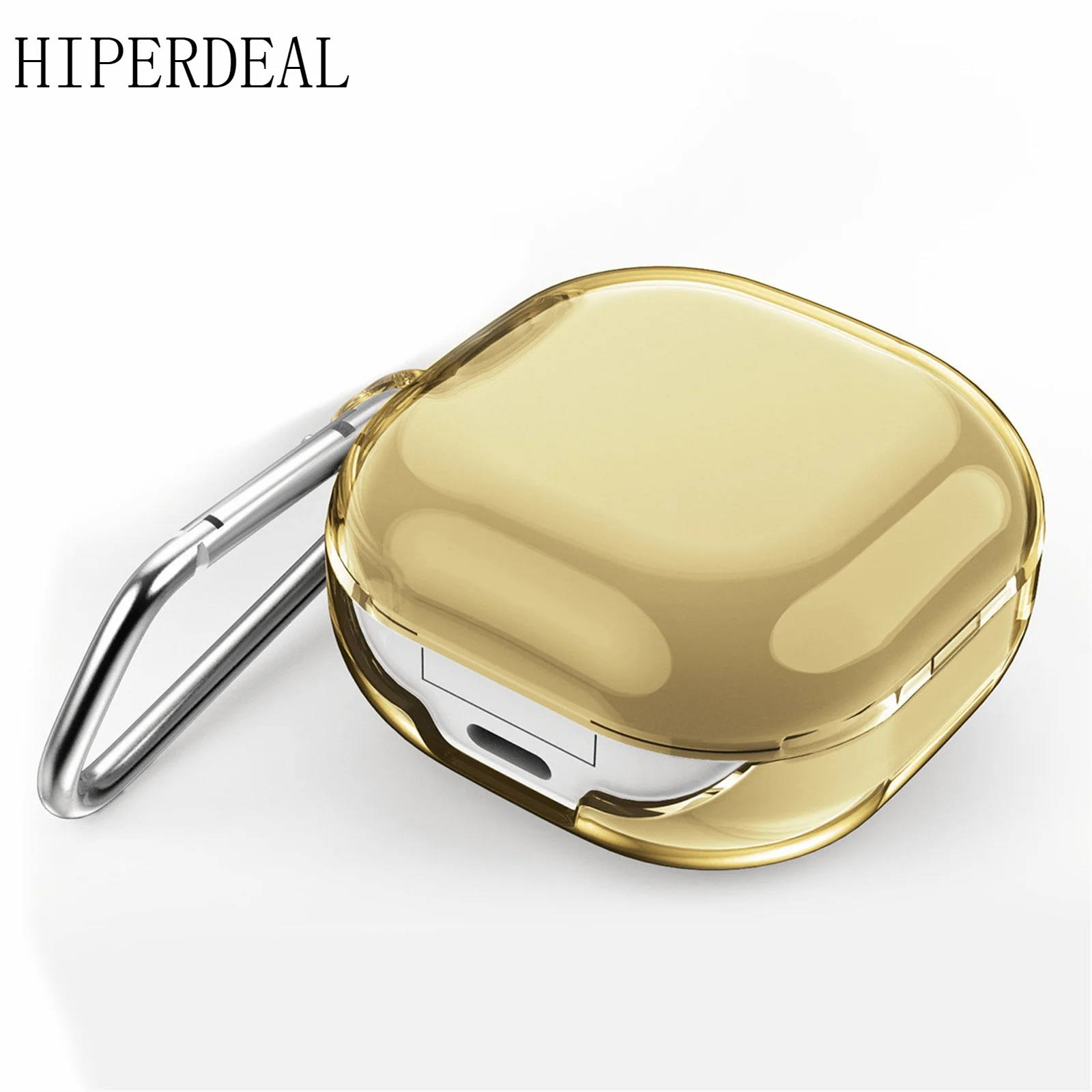 

HIPERDEAL Earphone Bags Protective Cover Clear PC Case for Samsung Galaxy Buds live Earphone with Hook