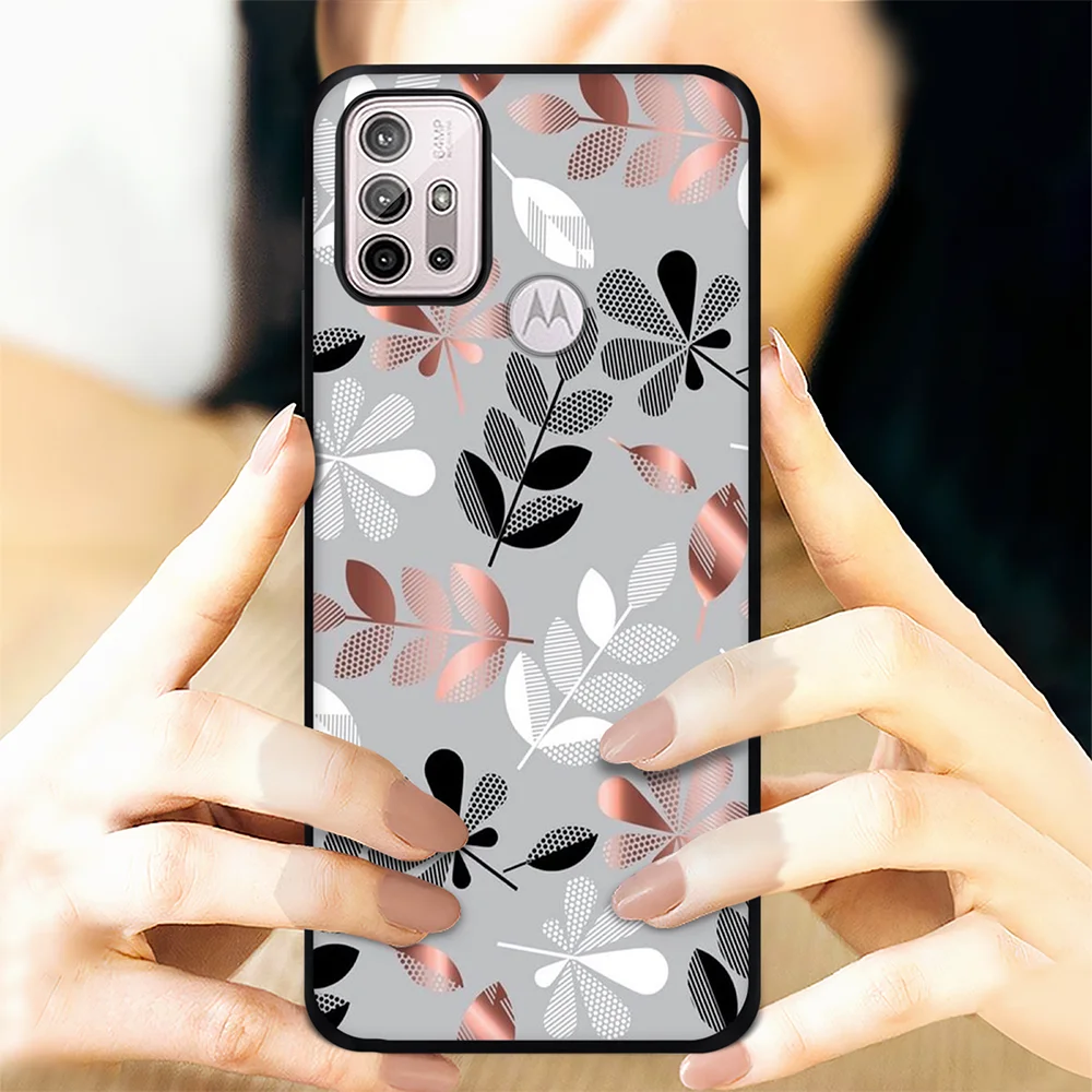 flower phone case for motorola moto g30 g20 g50 g60 e7 e20 e40 g40 fusion g 5g plus g9 play e7 plus power silicone back covers free global shipping