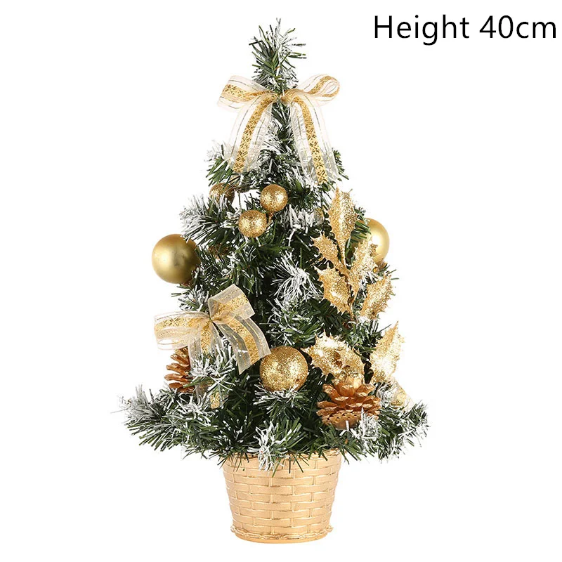 Golden no light 40cm 15/20 Вт, 30 Вт, 40 см Настольный Штатив СВЕТОДИОДНЫЙ Рождественская елка Ночной светильник украшения светильник сосна Мини Рождественская елка Рождественские украшения подарок на год - Цвет: Golden no light 40cm