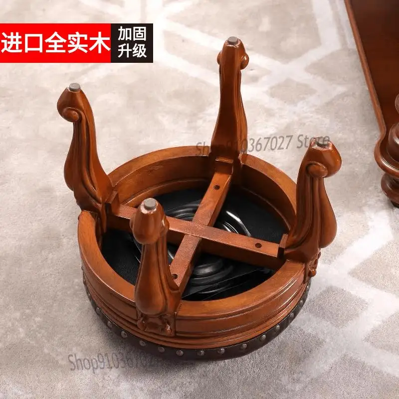 Американский табурет из массива дерева в стиле ретро для гостиной дивана