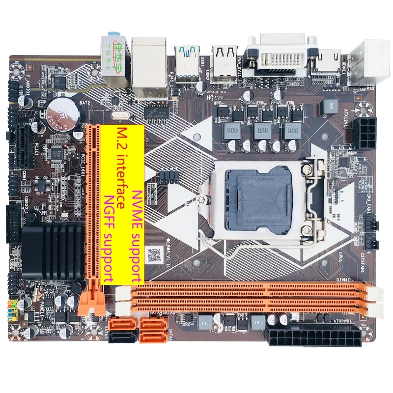 

B85-M2 LGA1150 M-ATX материнская плата Поддержка интегрированная графическая карта VGA HDMI-DVI и SATA3 HDD M.2 NVME SSD DDR3
