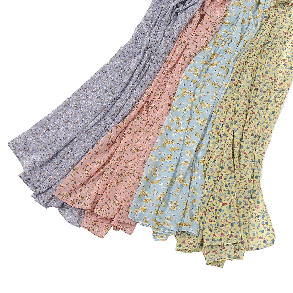 Новинка Испания Модное детское платье в цветочный пузырь шифон хиджаб шаль леди