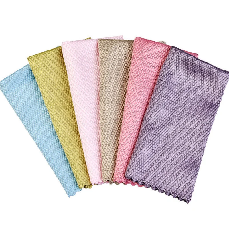 

Fish Scales Glass Cleaning Cloth For Kitchen Dishcloth Microfiber Towel For Cooking Utensils Auto Rag