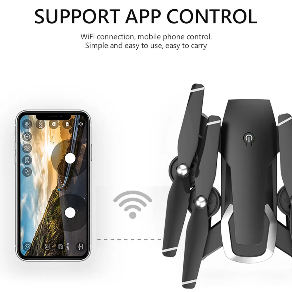 L107 селфи Дрон WIFI FPV с широкоугольным двойным HD камерой smart follow RC Квадрокоптер