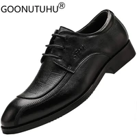 2021 new fashion mens shoes dress genuine leather male classics black shoe man nice work office formal shoes for men size 36 45
