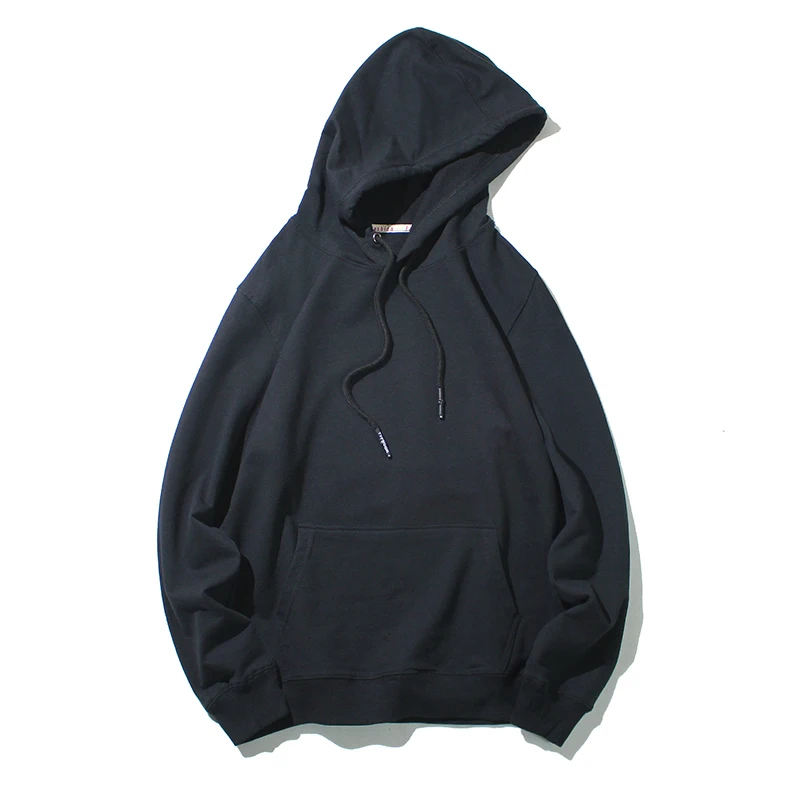 Мужской пуловер свободного кроя однотонная Толстовка большого размера с