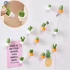 6 шт. креативные милые Мультяшные магнитные наклейки холодильник магнит украшение размещение сообщения кактус стикеры на холодильник LXX