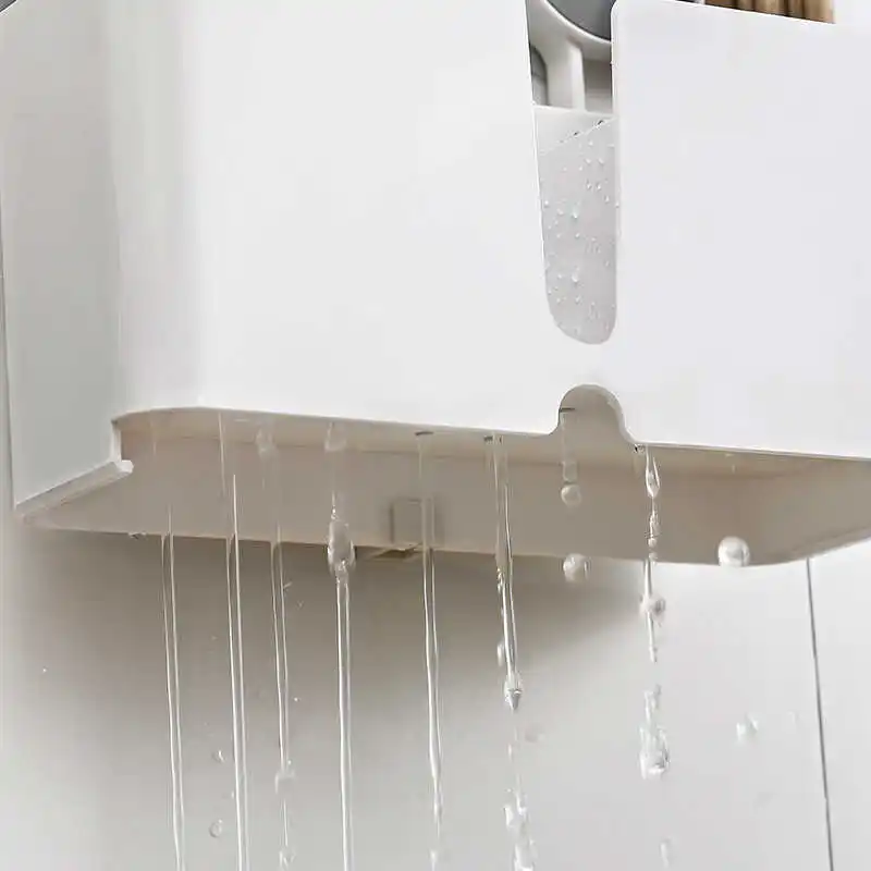 

Bathroom Shelf Adhesive Storage Rack Toothbrush Holder Shaver Rack Organizer Wall Hanging Brushing Teeth Toothpaste Rack