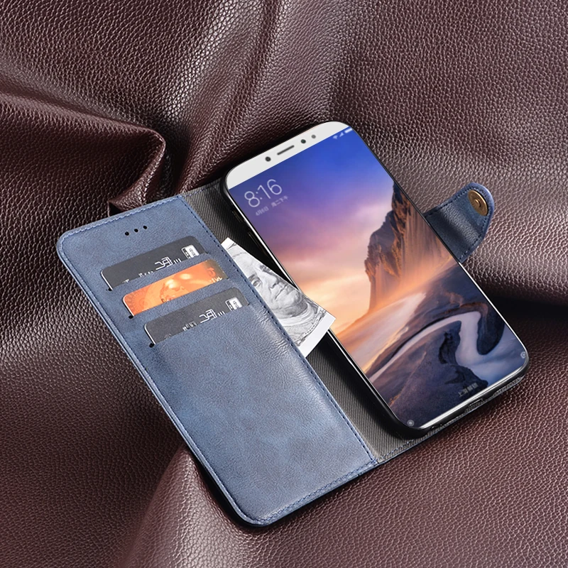 Чехол-Кошелек на Xiaomi Mi Max 3 кожаный чехол-книжка для телефона ударопрочный