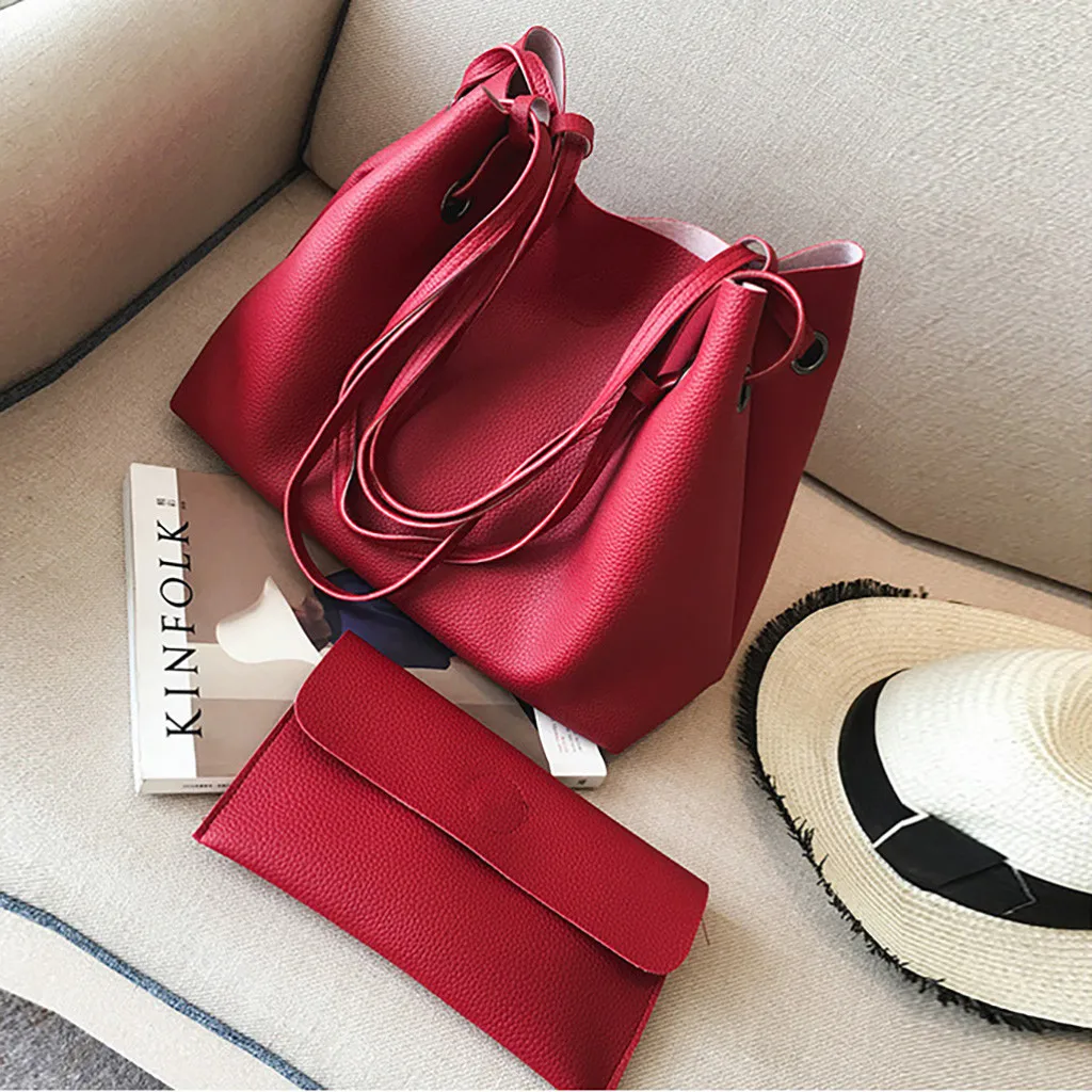 Сумка-мессенджер женская большая сумка на плечо модная кожаная двухсекционная