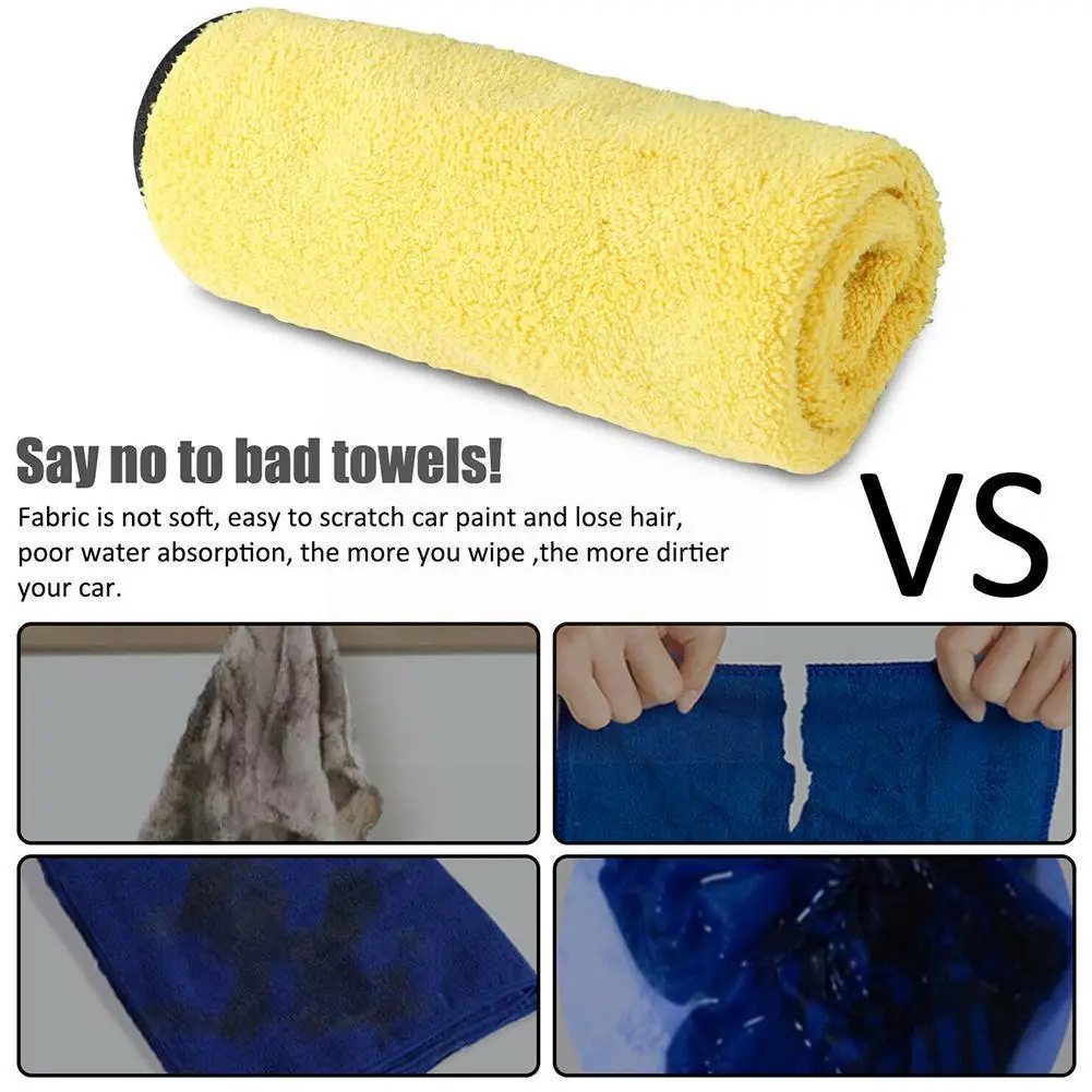 

1PCS Extra Soft Car Wash Microfiber Towel Car Cleaning Car Towel Wash Drying Cloth Detailing Care Car Cloth Never Scrat Y9J7