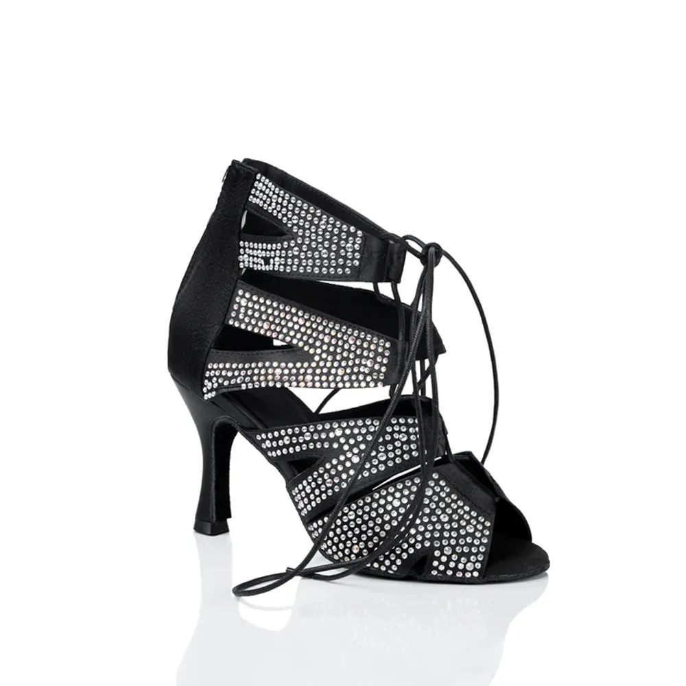 heels shoes Female For Women's Rhinestone Sandals Ballroom Latin Woman Sexy stilettos Boots High Heels Women Latin dance