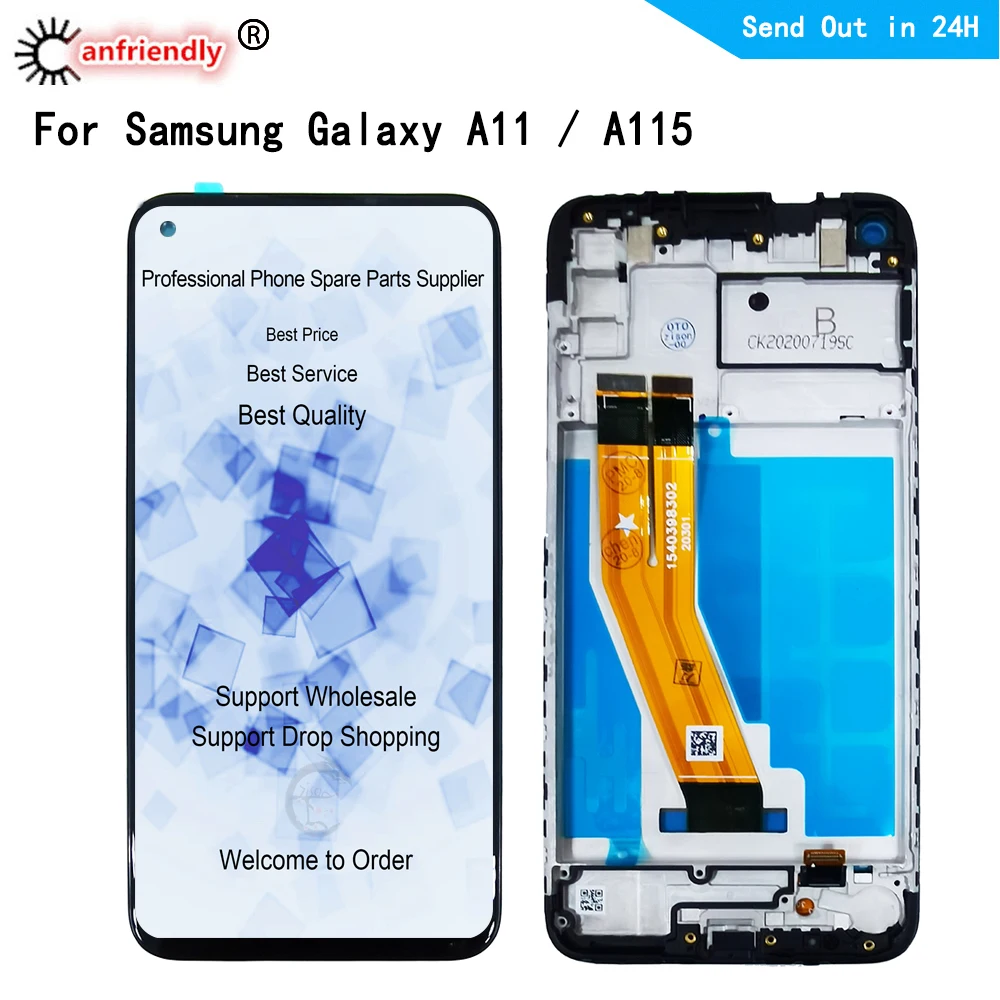 

6,4 "ЖК-дисплей для Samsung Galaxy A11 A115 SM-A115F/DS ЖК-экран Сенсорная панель дигитайзер с рамкой Замена сборки