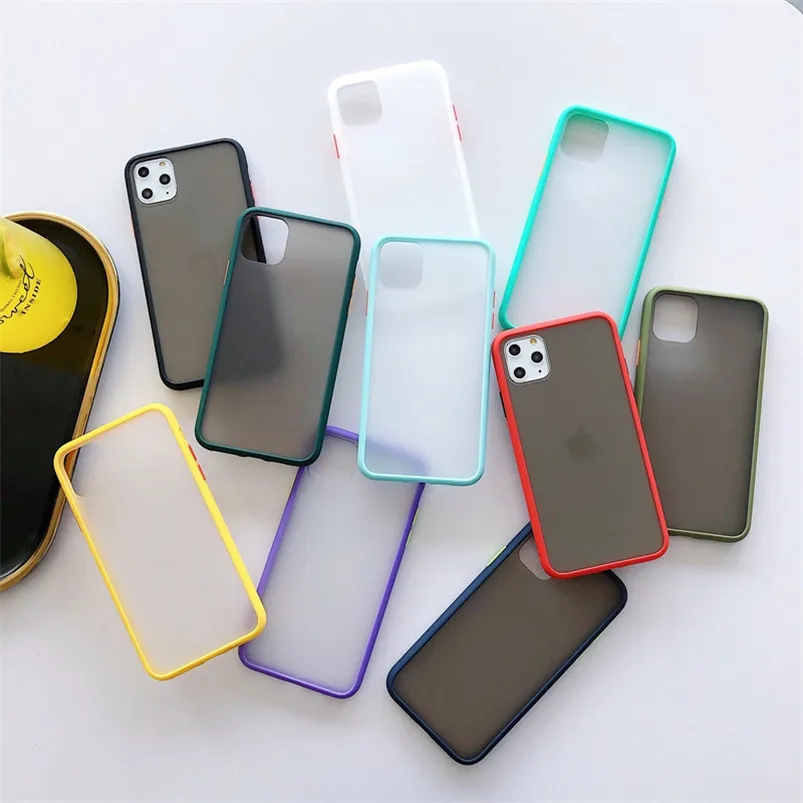 Мятный Гибридный простой Матовый Бампер Чехол для мобильного телефона iPhone 12 11 Pro