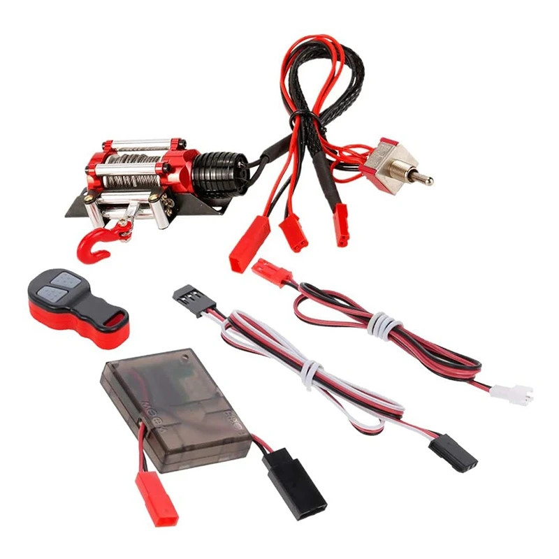 

Suitable for SCX10 D90 RC Winch, Four-Wheel Drive Car Auxiliary Winch Control System, 1/10 RC Crawler DIY Parts